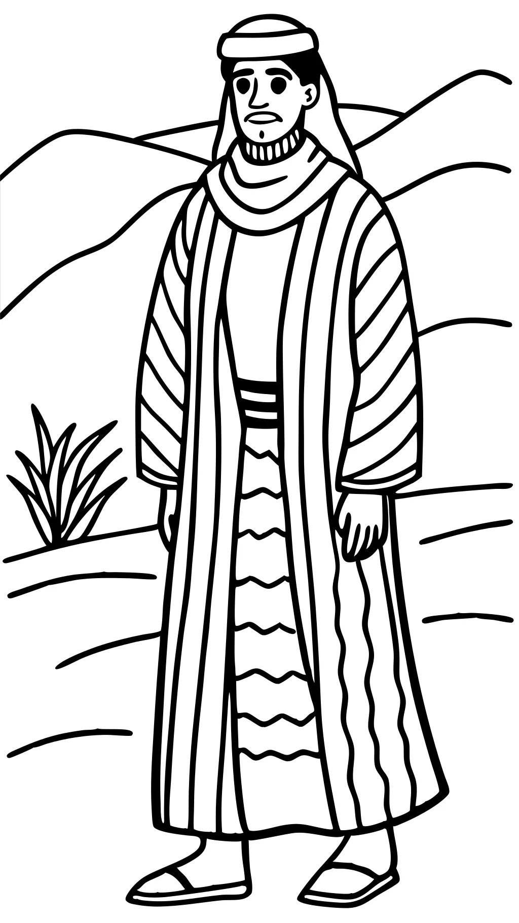 JOSEPH Page de coloriage de manteau coloré